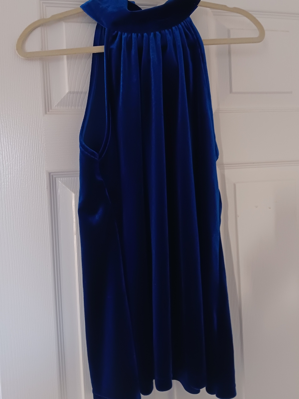 Blue Velvet Halter Blouse
